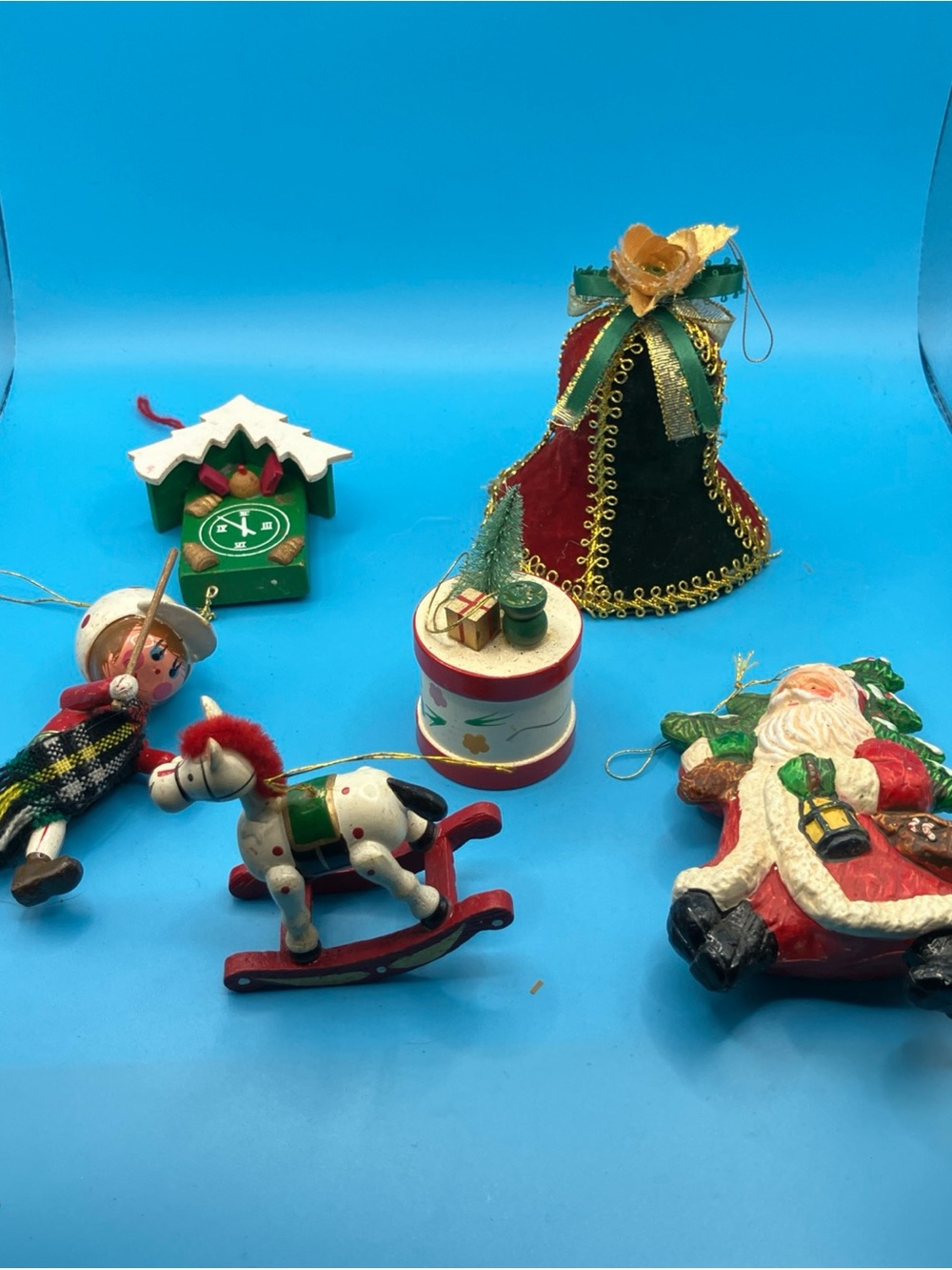 vintage christmas ornaments Lot Of 6